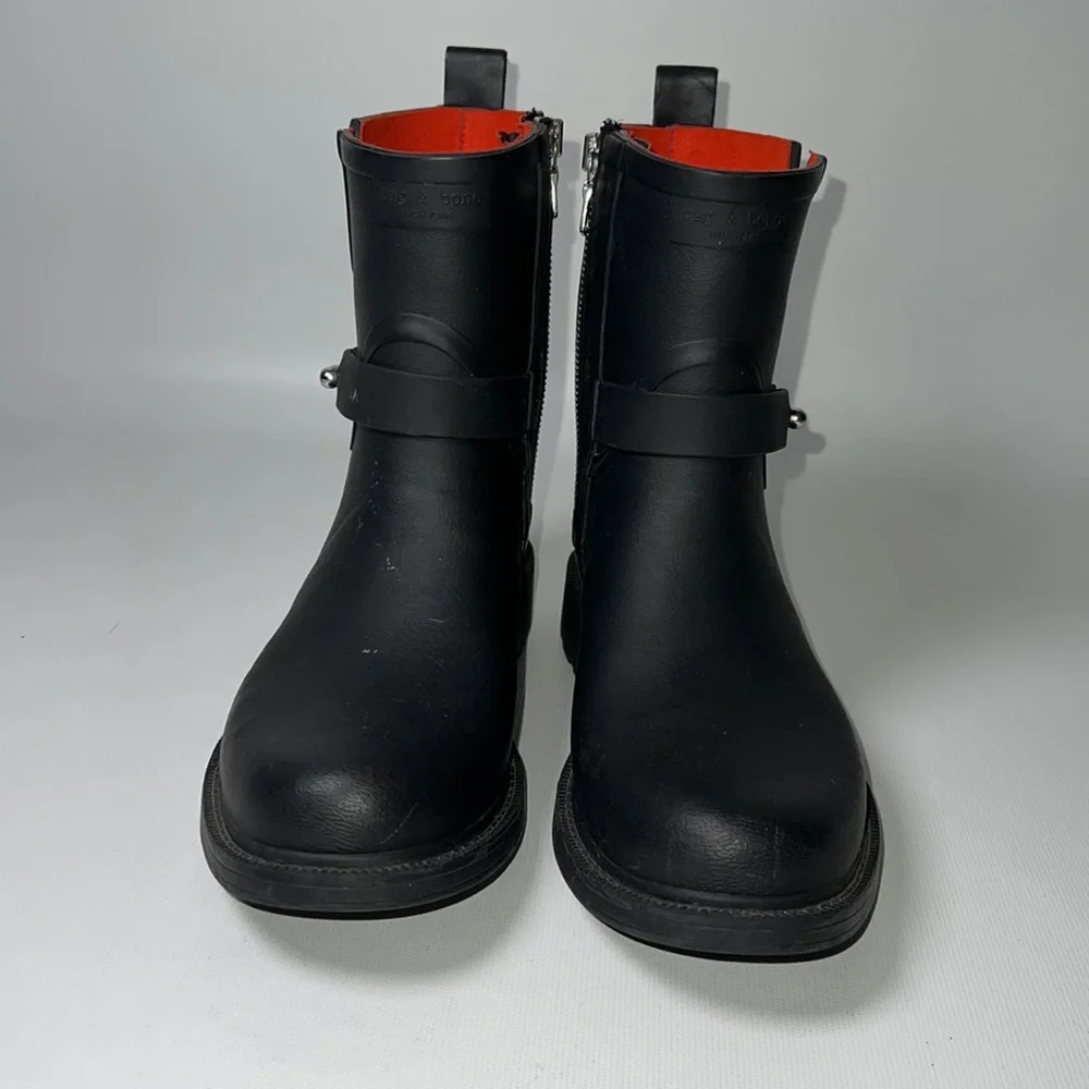 Rag & Bone Rubber Moto Booties - sz 37